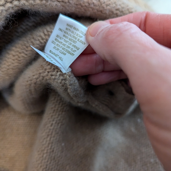 Garnet Hill Tan Turtleneck Sweater - Picture 6 of 7